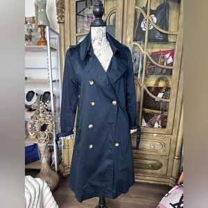 Burberry Dark Blue Trench Coat | Size Small | Authentic | Classic Style